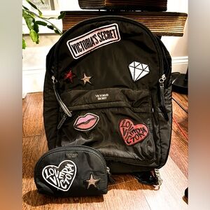 Victoria’s Secret Patch City Backpack with Matching